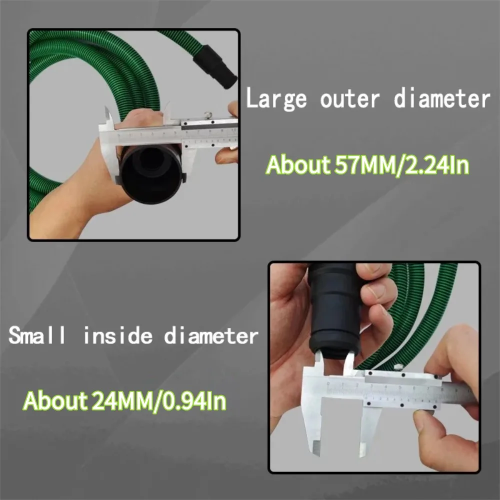 Anti-Static 35mm OD Flexible Corrugated Dust Hose for Woodworking Fits Table/Circular Saws & Sanders - view 4