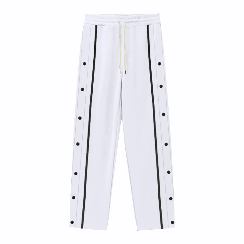 NewMen'strousers-Spring/autumn Casual Sportswear Pants-Fashionable Striped Design-Side Button Decoration-High street Men's Pants