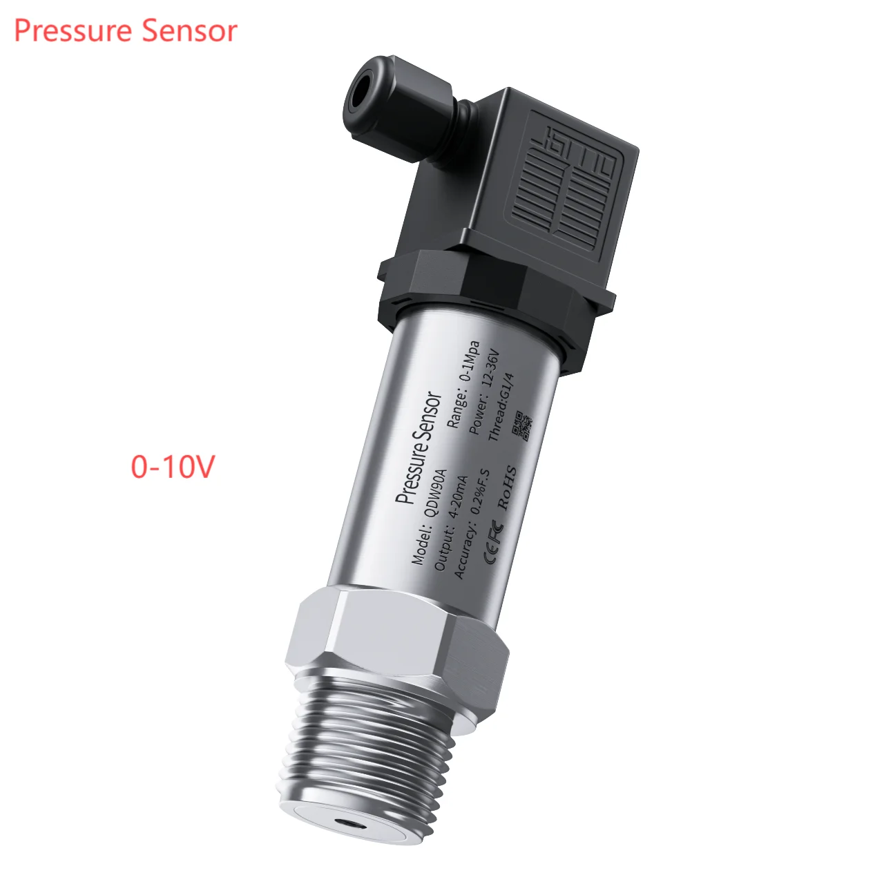 0-10V to 800bar Pressure Sensor Transmitter 24V supply Water Gas Oil Liquid 150psi gauge G1/4 NPT1/2 10bar 25 bar 100 bar