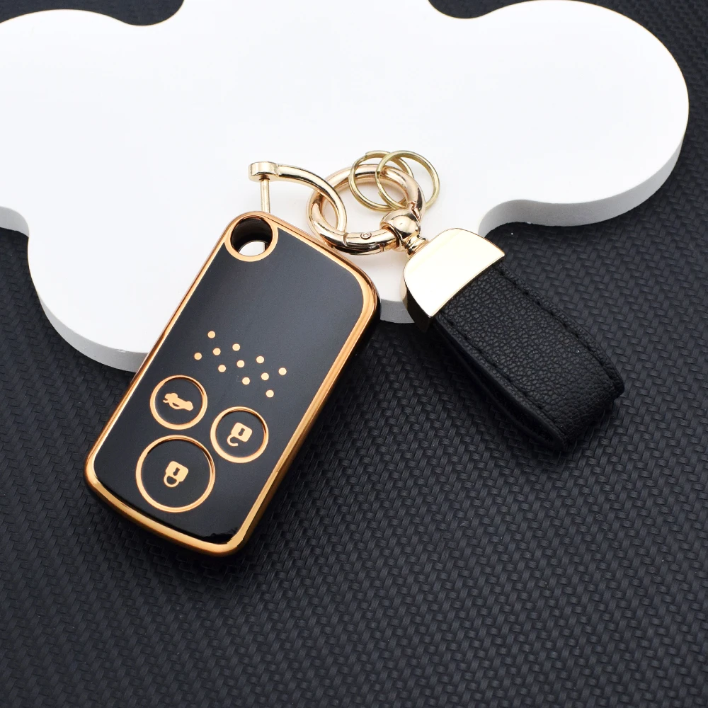 3 Buttons TPU Car Key Fob Case Shell Fob for Honda CRV Fit Shuttle Fried Freed Spike StepWGN RG1 Spada CRZ 2013 2014 2015 2016