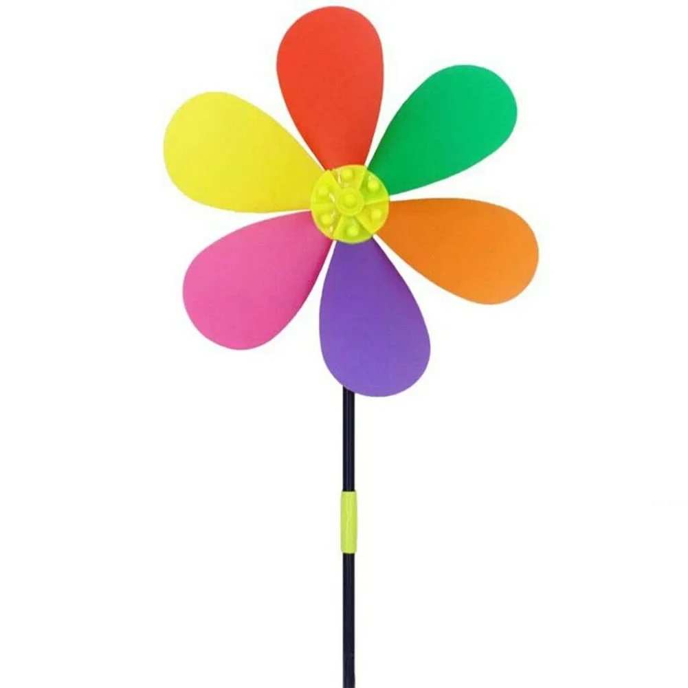 

1pc Colorful Windmill Wind Spinner Home Garden Yard Decoration Wind Generator Kids Toy Garden Beauty Supplies Parts