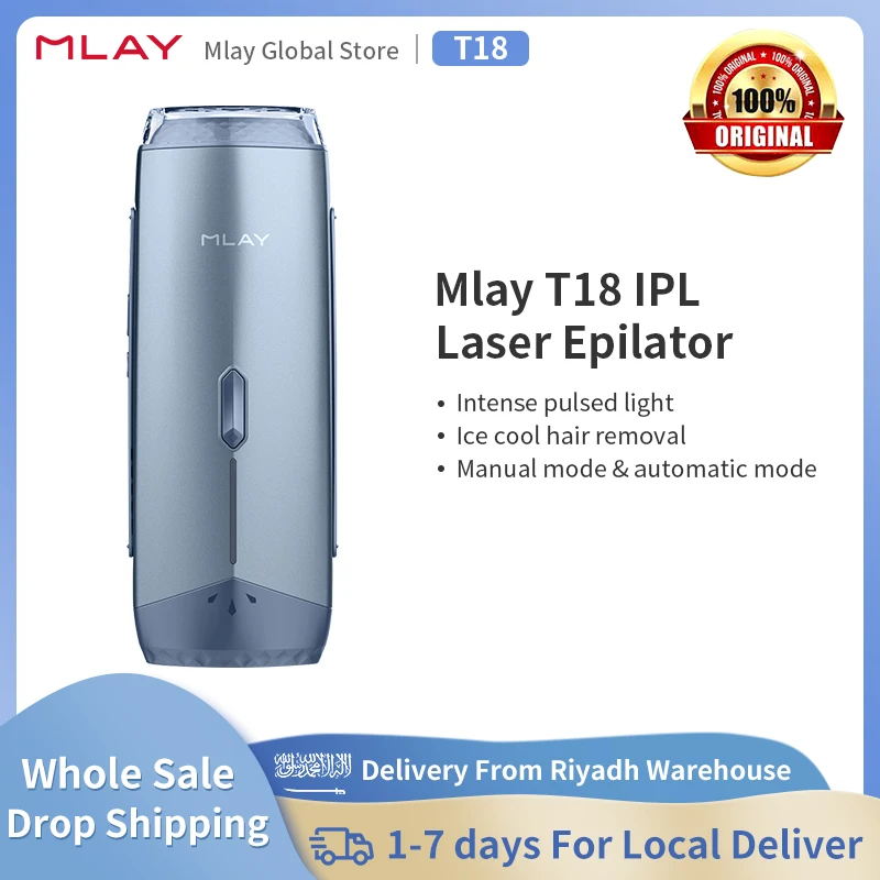 

Mlay T18 ICE Cooling Hair Removal Device With Unlimited Shots Permanent IPL Laser Home Use Painless Epilator For Women Men