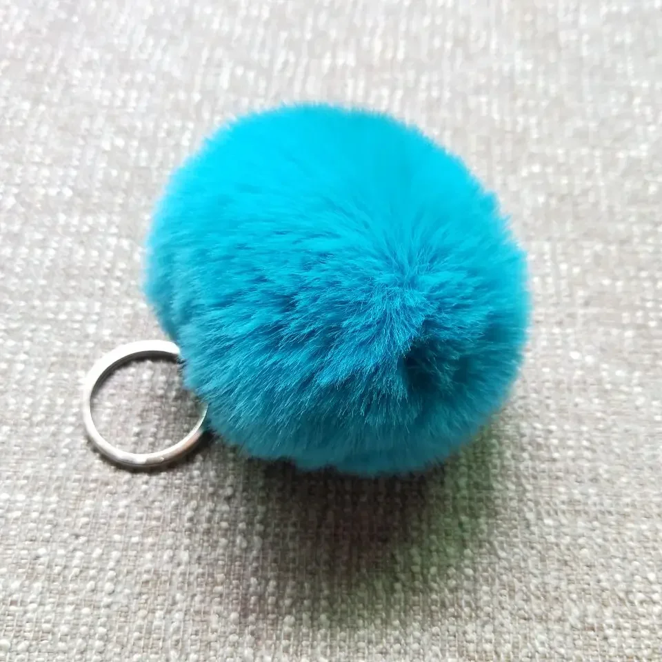 Fluffy Fur PomPom Keychain Soft Faux Rabbit Fur Ball Car Keyring Pompom Key Chains Key holder Women Bag Pendant Jewelry Gifts