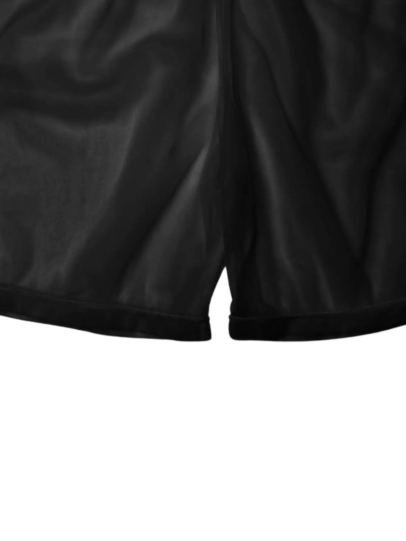 1Pc long men's sexy, simple, comfortable, fashionable, soft, breathable, semi transparent, home sports, loose fit boxing pants