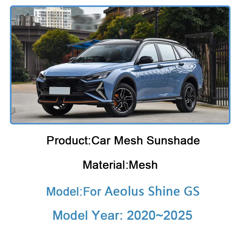 For Aeolus Shine GS Yixuan GS Dongfeng 2020 2021-2025 Car Mesh Sun Shade Full Visor Anti-UV Light Blocking Curtains Accessories
