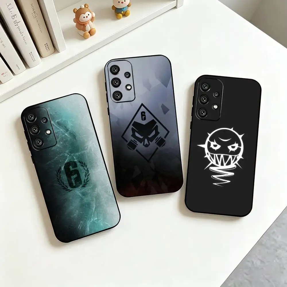 R-Rainbow Six Siege Graphic  Phone Case Black Silicone Soft For Samsung S25,S24,S21,S22,S23,S30,Ultra,S20,Plus,Fe,Lite