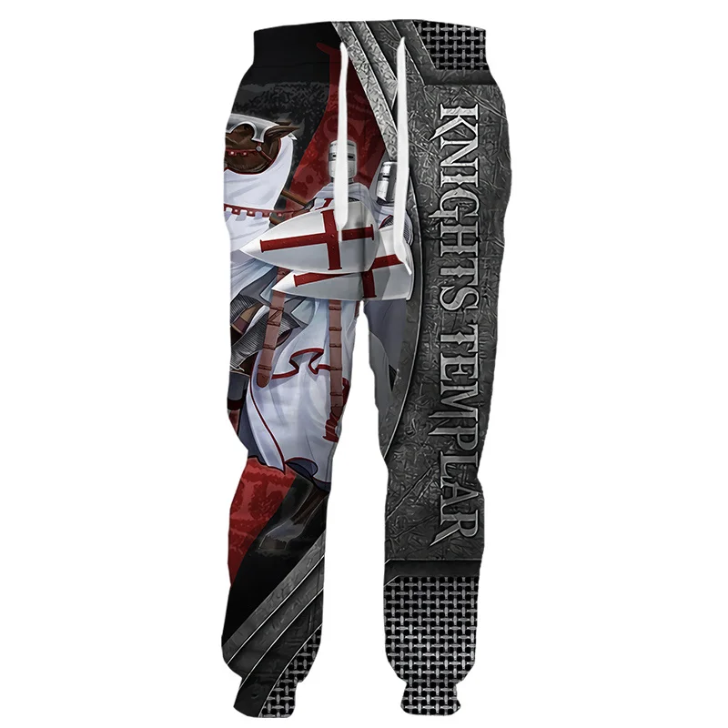 

Spring and Autumn Harajuku Pants Knight Temple 3D Printed Men's Sports Pants Unisex Fashion Street Leisure Sports Jogging Pants