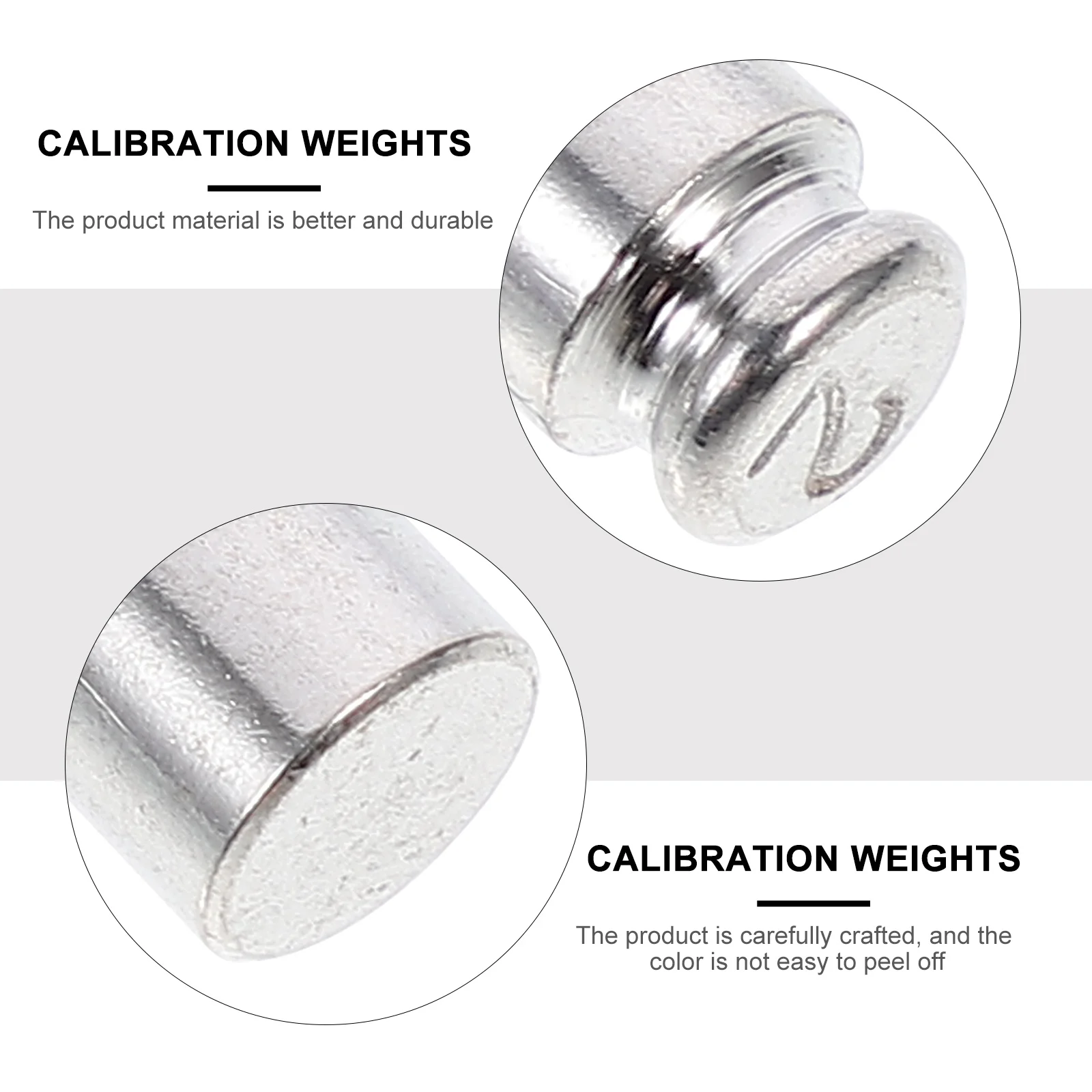 

5pcs Calibration Weight Balance Precision Weights Chrome Plated Weighing Tool Scale Calibration Steel Laboratory
