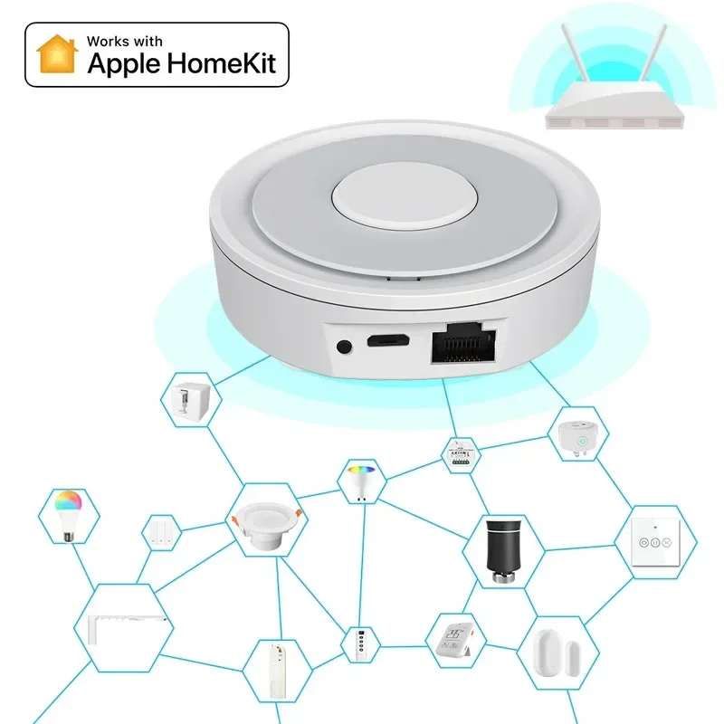 Tuya Smart ZigBee وHomekit Hub Gateway Wire Smart Home Bridge Remote Controller يعمل مع Alexa Google Home