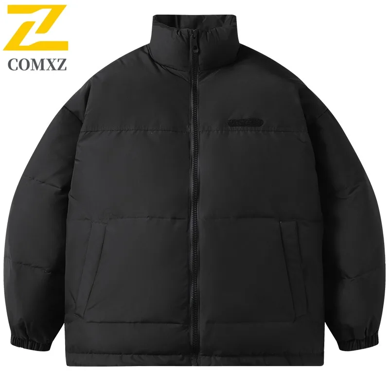 COMXZ Man Down Jacket Luxury Stand Collar Outdoor Adventure Windproof Coat Fashion Hiking Cold Protection Warm Winter Jackets