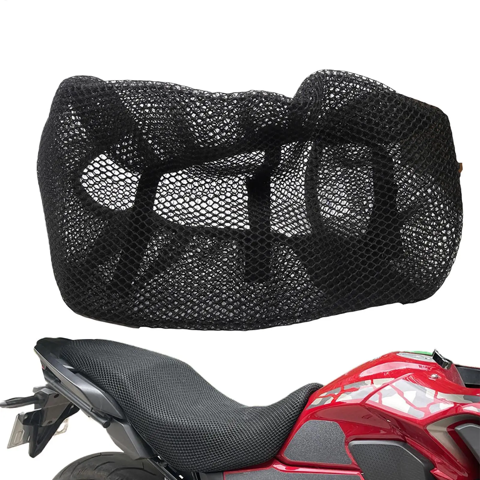 

Motorcycle Mesh Fabric Anti-skid Pad Scooter Seat Electric Bike Seat Cover Summer Breathable Covers Cushion Cover