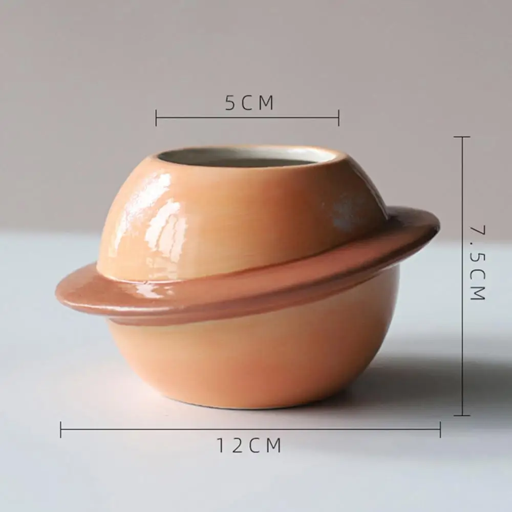 1Pc Mini doniczka na rośliny kreatywna planeta ceramiczna doniczka doniczki na sukulenty dekoracje balkonowe Macetas De Ceramica pulpit wystrój