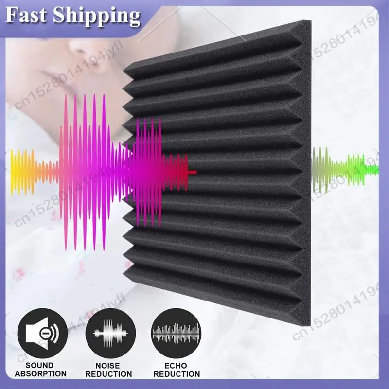 

-ABDH 300Pcs Acoustic Soundproof Foam Sound Absorbing Panels Sound Insulation Panels Wedge,1X12x12inch