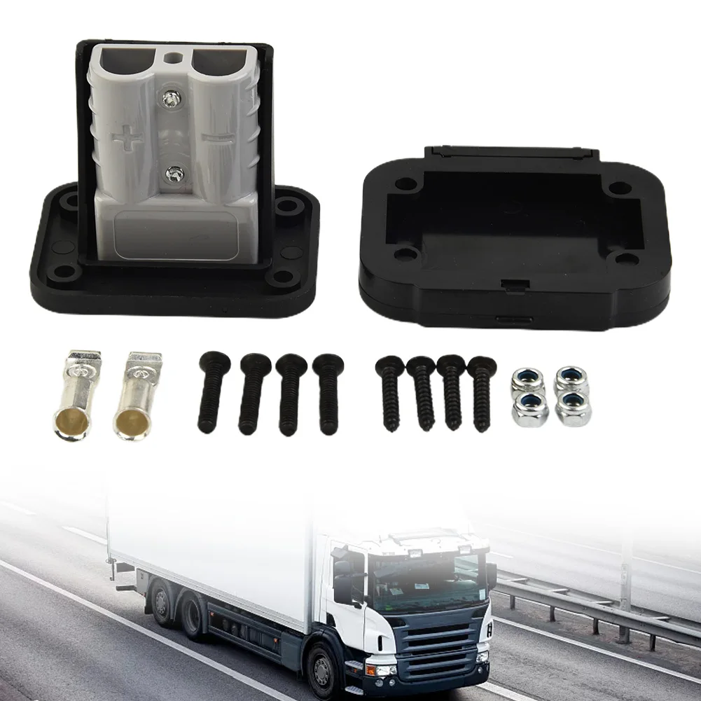 1Set 50A 600V Twin Dual Flush Mount Bracket For Anderson Plug Power Connection Electric Vehicles Machinery Wire Cable Connector image 3