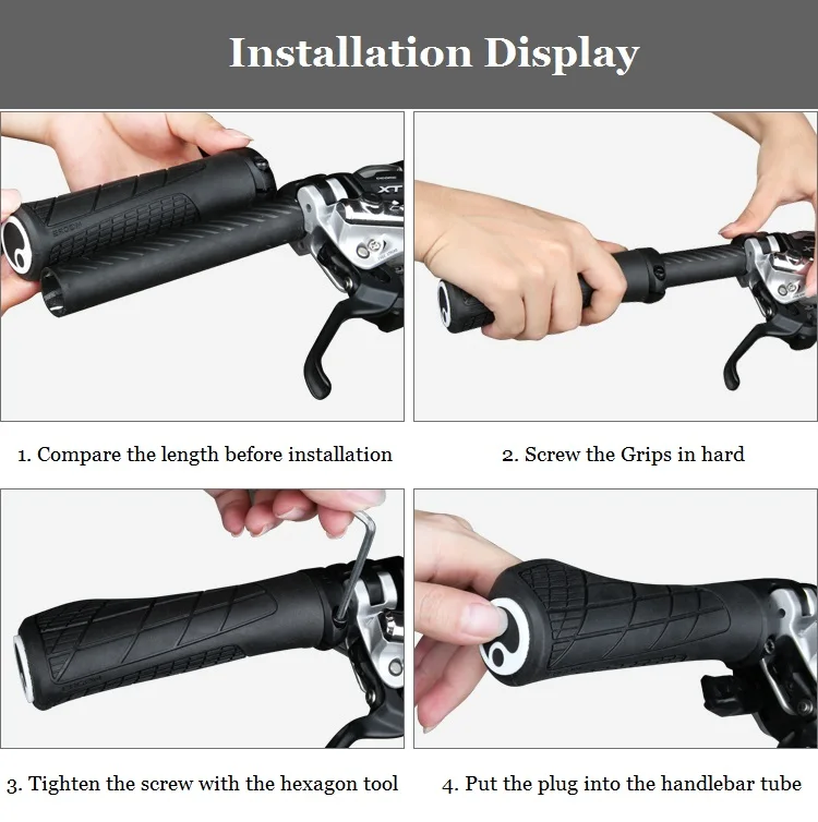 ERGON Fahrradgriffe aus Gummi, MTB-Griffe mit Klemmhalterung, Ergonomisch, Rutschfest, Stoßdämpfend, Lock-On-Enden, Mountainbike-Griffe – Detail 38