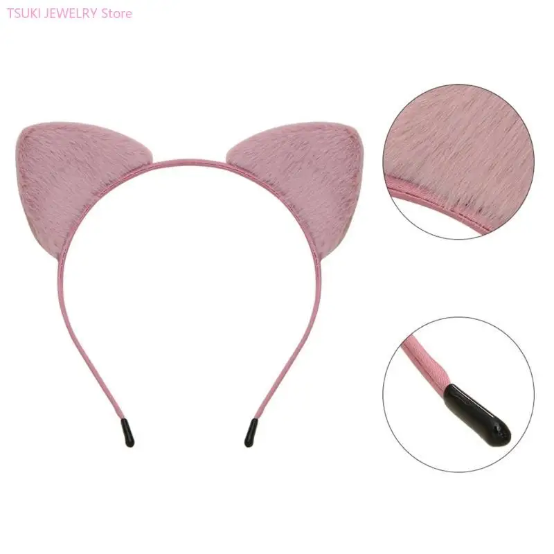 62KE Trendy Katzenohren-Kopfschmuck, einzigartige Stile, eleganter Haarreifen, süßer Mädchen-Kopfschmuck für Erwachsene und