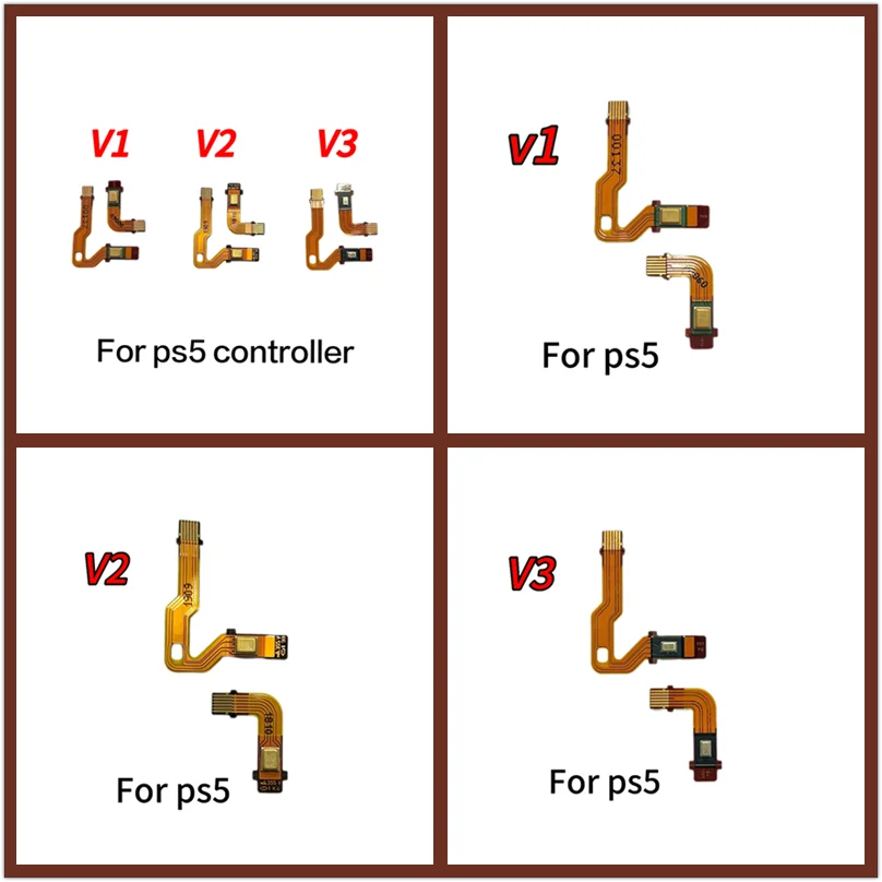 20sets for Microphone Flex Cable Replacement for PS5 Handle Inner Mic Ribbon Cable for PS5 V1 V2 V3 Controller