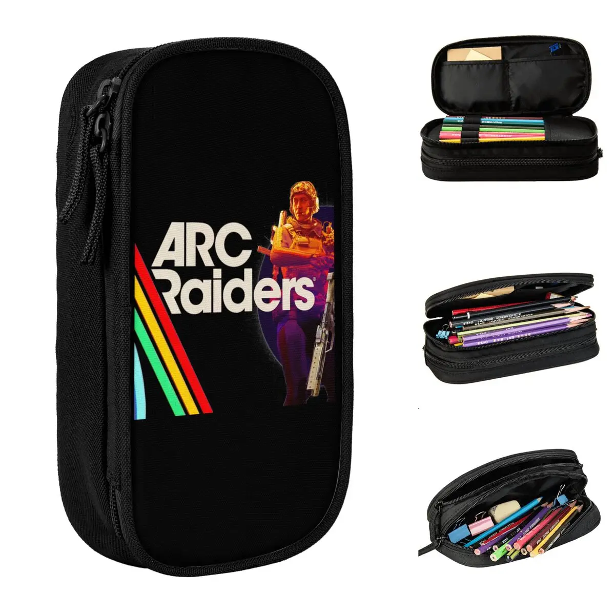 Creative ARC Raiders 2025 Game Pencil Case Pencil Box Pen for Student Large Storage Bags Students School Zipper Accessories
