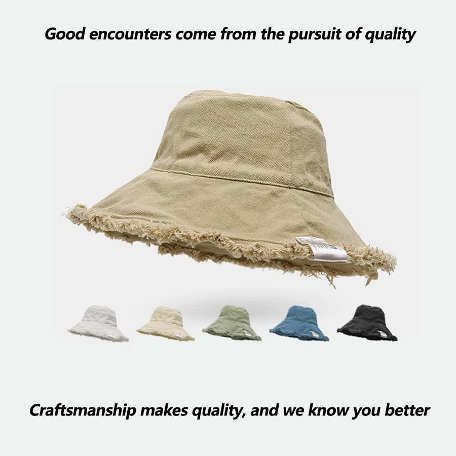 New style fur trimmed old fisherman hat for women, summer sun protection and sunshade hat for men, retro basin hat trend