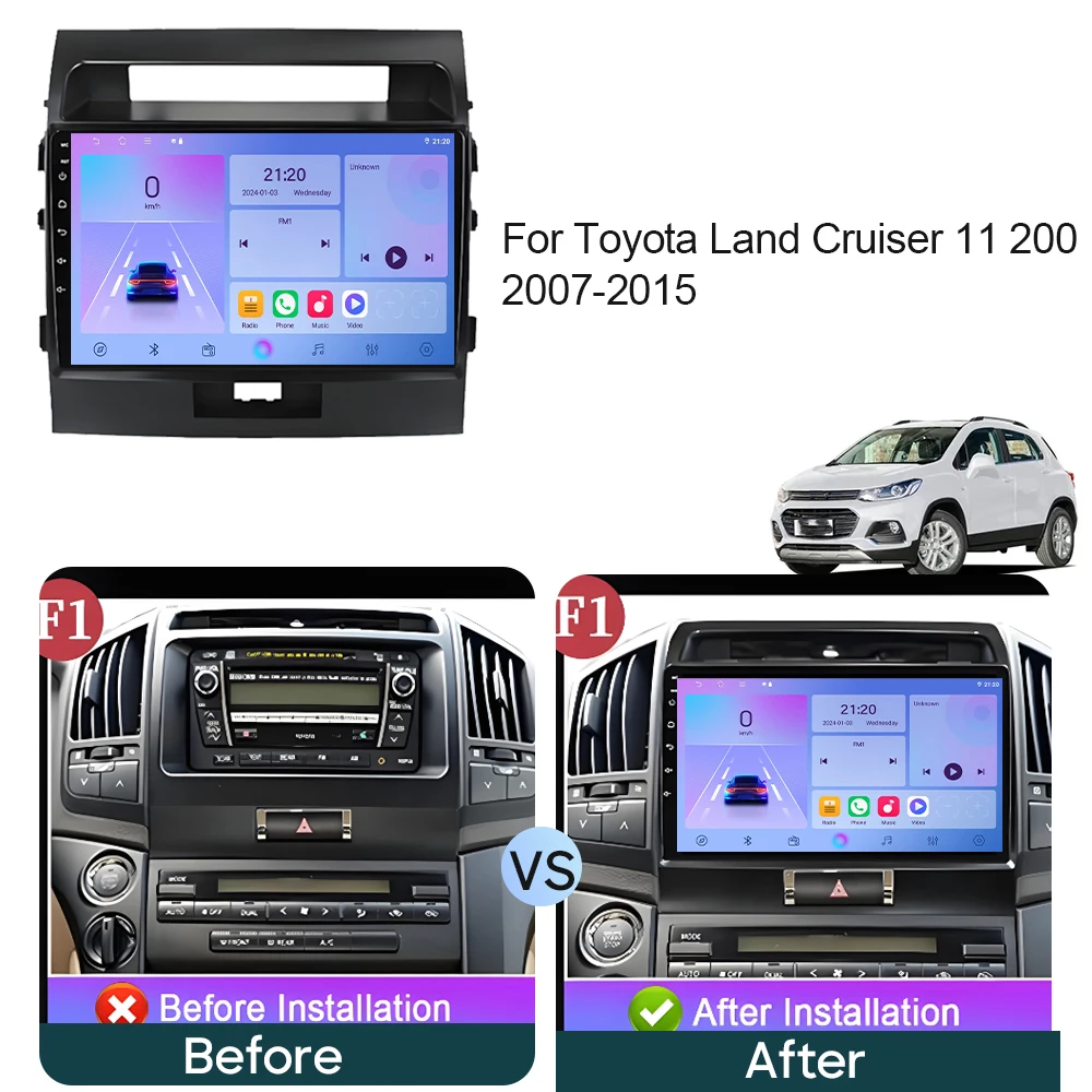 DSP For Toyota Land Cruiser 11 200 2007 2008 2009 20102011-2015 Android 16 Carplay Auto Car Radio Multimedia Player 2K Screen 4G