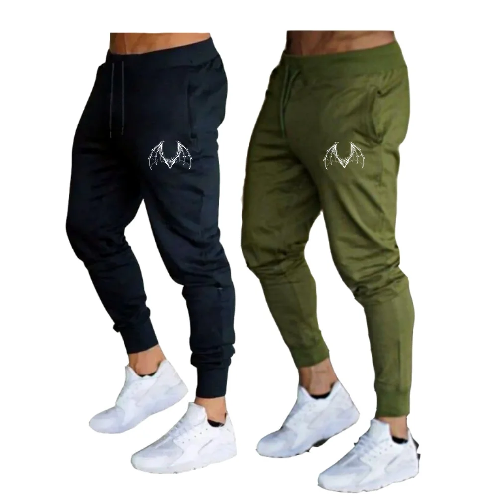 

Men 2 Pieces Running Pants Printed Thin Sports Training Sweatpants Gym Breathable Fitness Bottoms Jogger Sportswear Pants Men