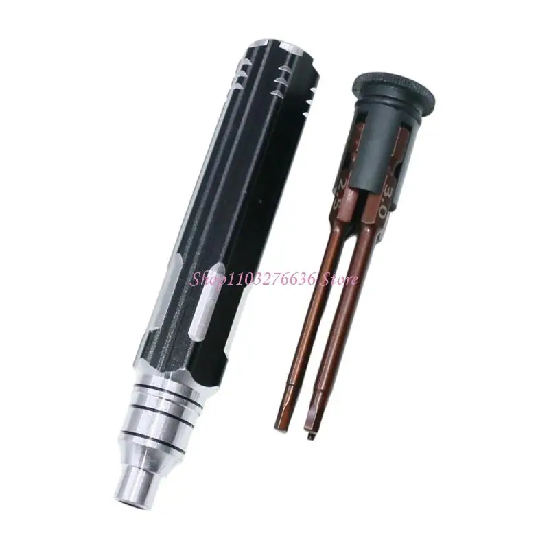 R6FD Ergonomic Multiuse Screwdriver Tool Kits For Model Enthusiasts with 4 Precise 1.5/2.0/2.5/3.0mm Professional Tool