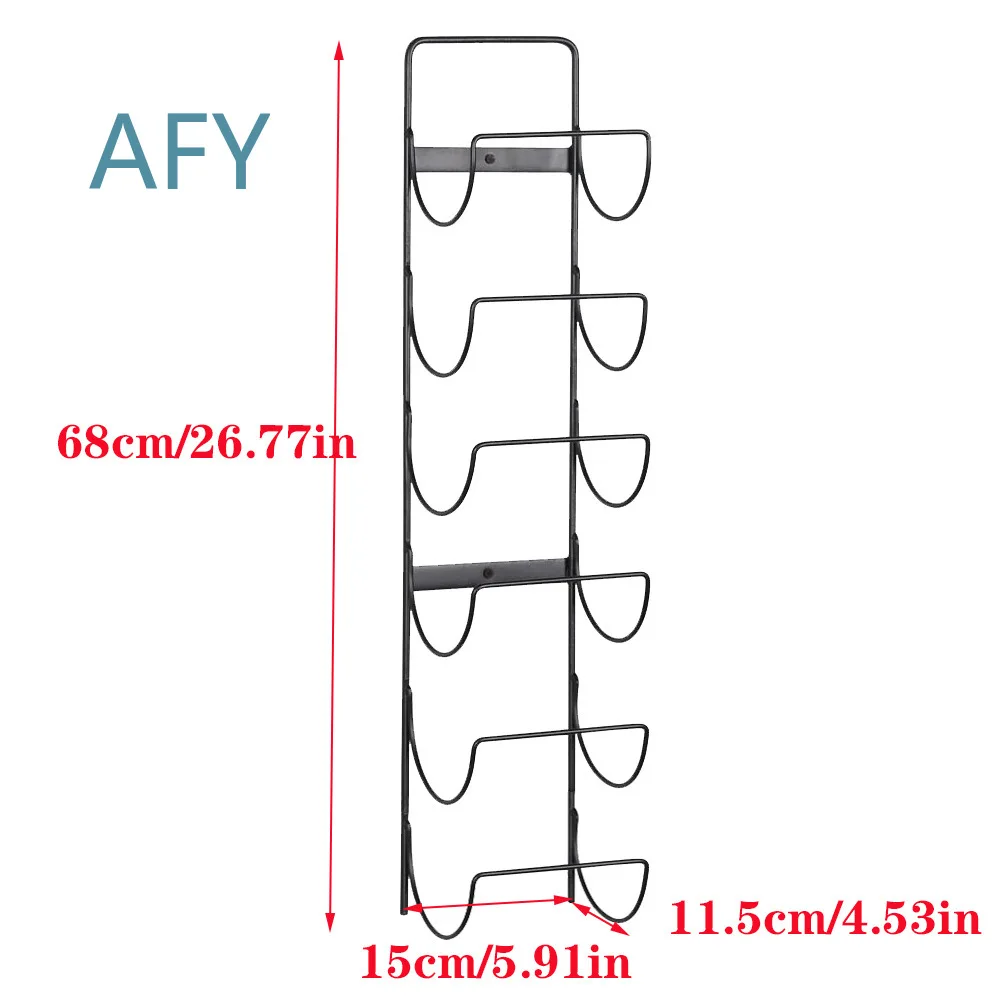 Hanging Wine Rack for Modern Wall Mounted Art Wine Bottle Display Rack for Home Bar Kitchen Decor Storage Organizer