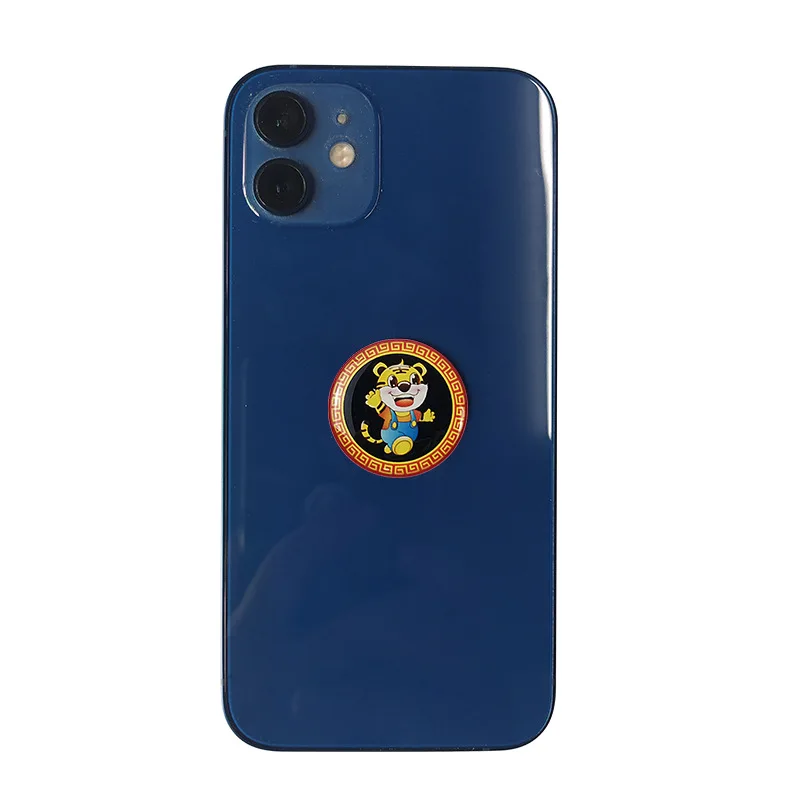 Customized. Factory Stock Last Order Tiger Silicone Phone Shield Negative Ion Energy Radiation Round Phone Stick