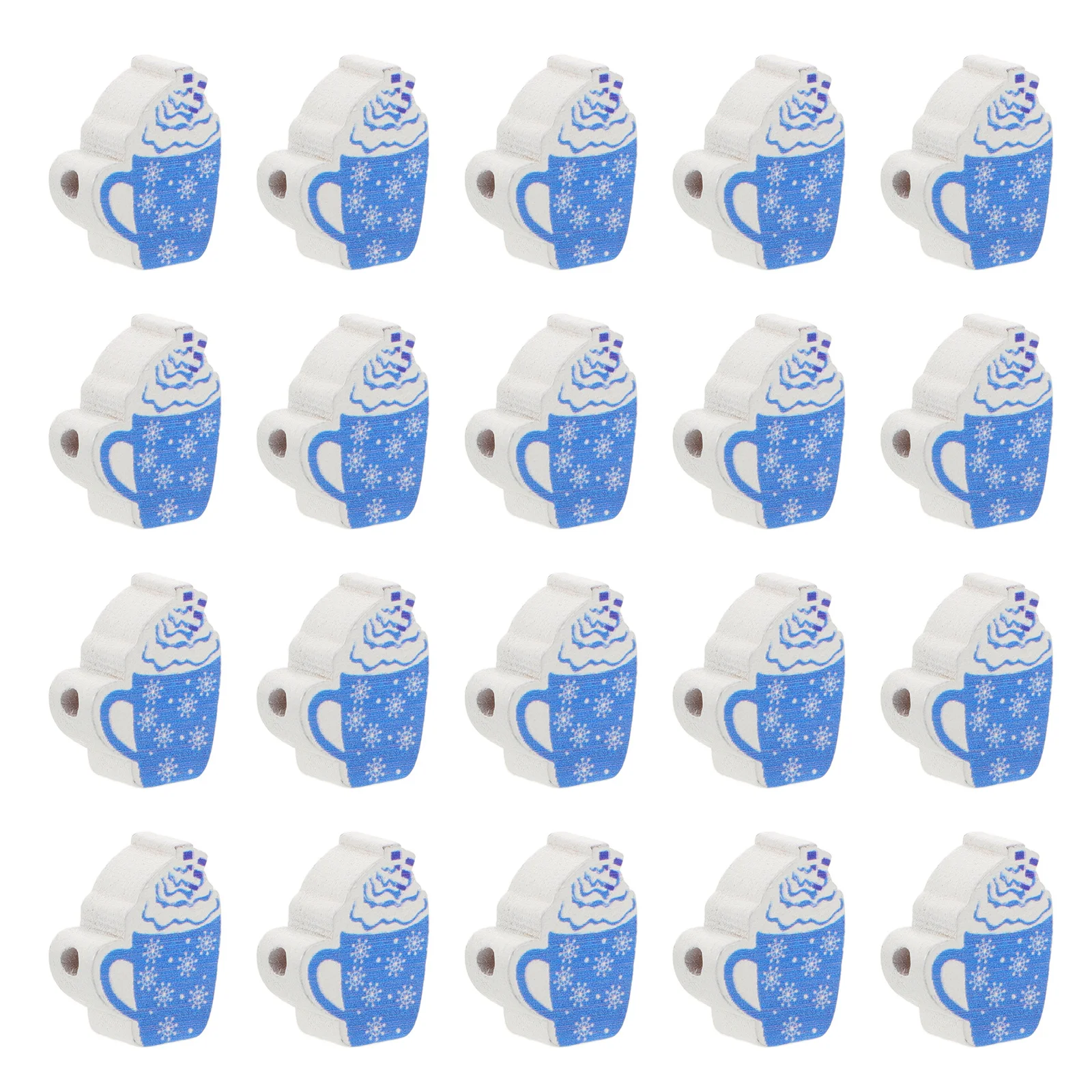 

20Pcs Xmas Wooden Beads Unique Irregular Shapes DIY Necklace Bracelet Making Supplies Loose Beads Spacer Bead Christmas Charms