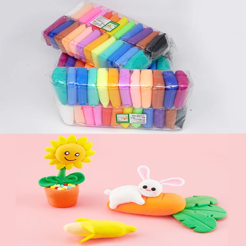 36 Color Super Light Clay Air Dry Polymer Modelling Clay with 3 Tools Soft Creative Educational Slime DIY Toys for Kids Gifts