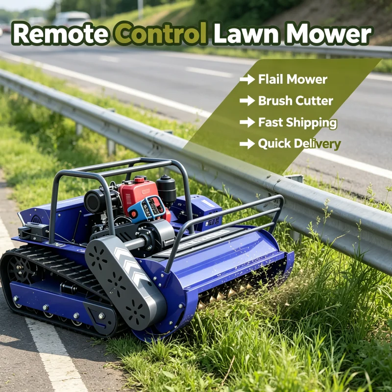 Customized Remote Control Lawn Mower All Terrain 4 Stroke Hammer Blade Design Cost Effective For Courtyard Lawn
