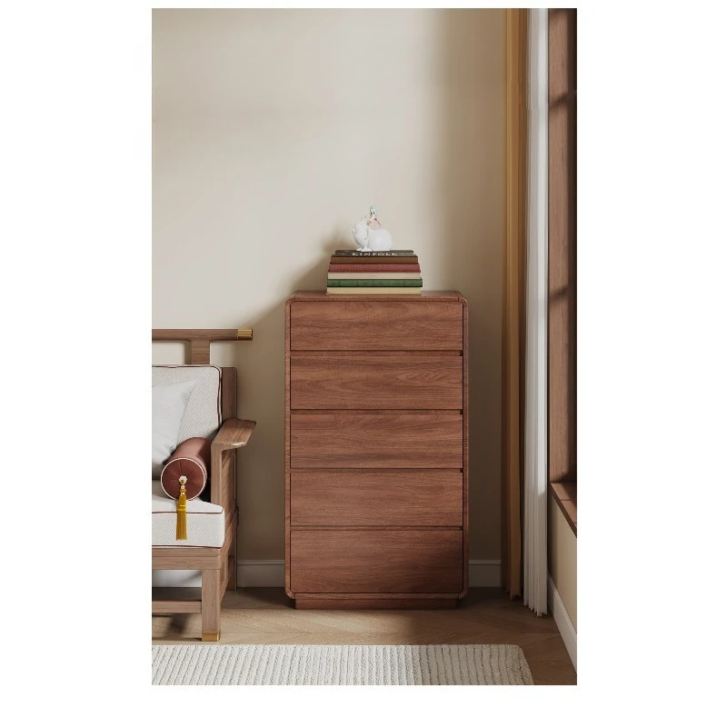 

Bedroom chest solid wood eight-bucket cabinet bedroom bedside wall drawer chest of drawers living room storage storage cabinet