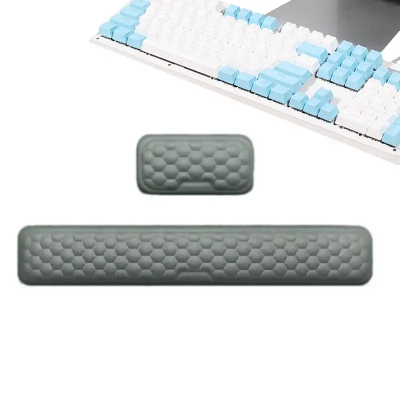 Keyboard Wrist Rest 2Pcs Comfortable Memory Foam Wrist Rest Ergonomic Keyboard Pad Set Non-slip Game Wrist Rest Memory Foam Desk