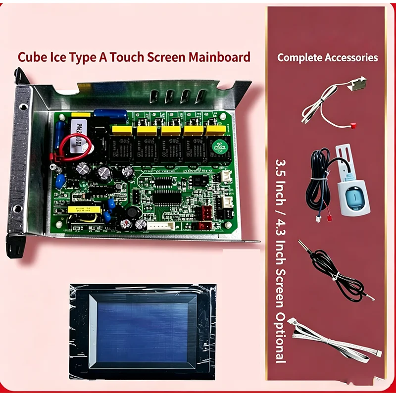 Ice Maker LCD Touch Screen Mainboard Digital Display Circuit Board Flowing Cube Ice Machine Touch Control Board