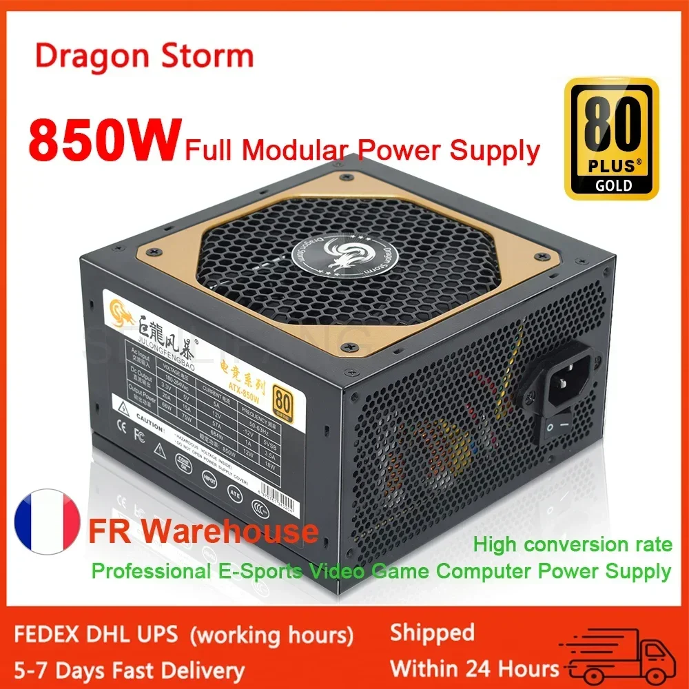 Full Modular ATX 850W PSU PC Gaming Power Supply 1000W Watt Desktop Computer Power Supply