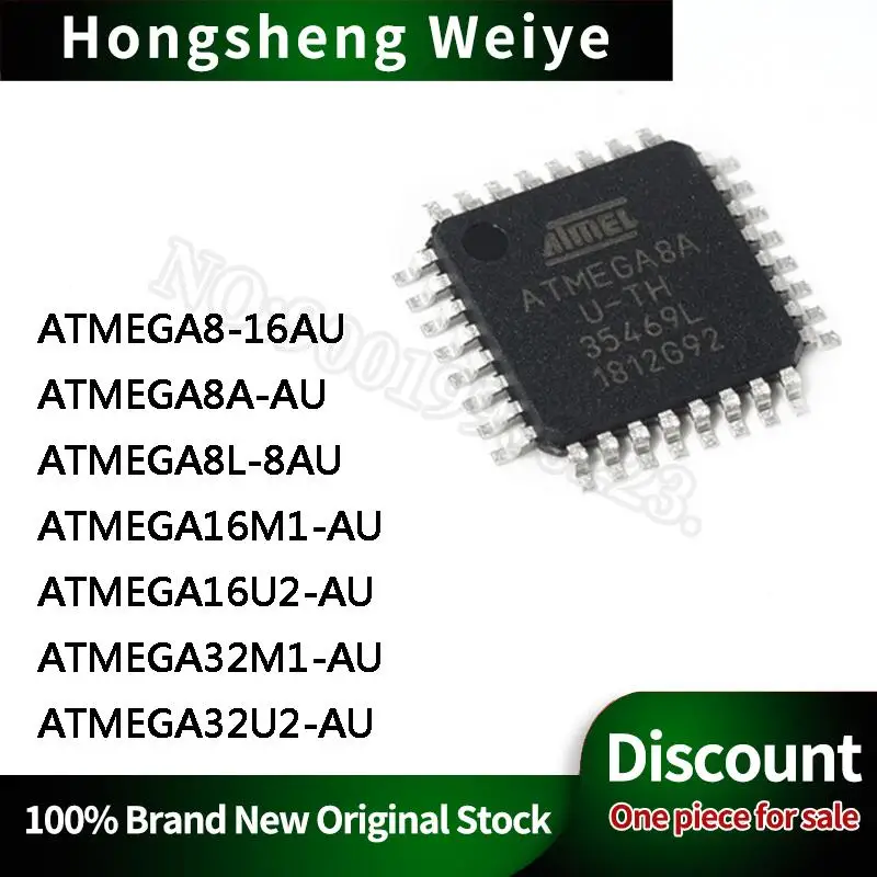 2Pcs New ATMEGA8-16AU 8A-AU 8A 8L 8AU 16M1 16U2 32M1 32U2 AU IC Chip In Stock DISCOUNT