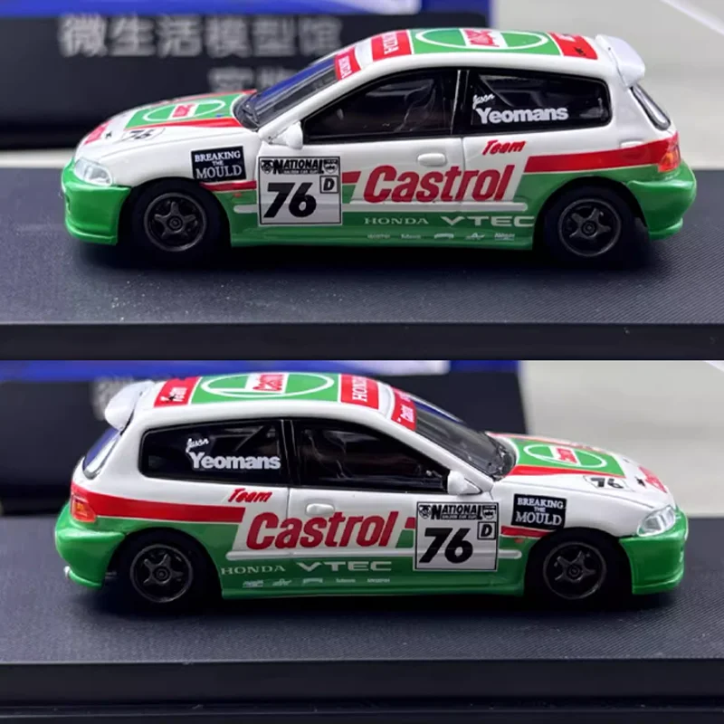 SW 1/64 Honda CIVIC EG6 Veicolo a motore giocattolo in lega Regali modello in metallo pressofuso