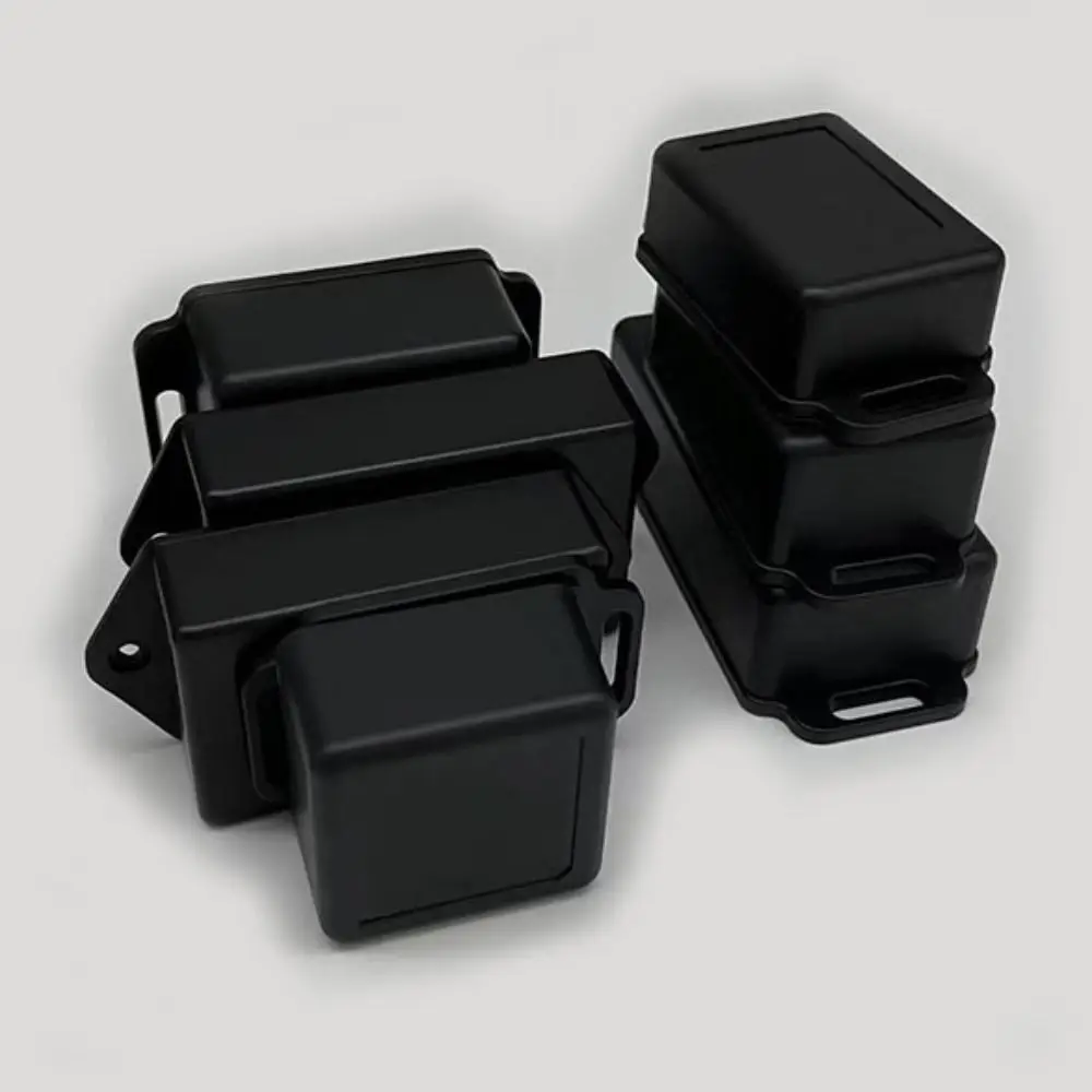 Caja de proyectos electrónicos de instrumentos de carcasa DIY de plástico ABS, suministros eléctricos PCB negros, caja de placa de circuito impermeable de 9 estilos