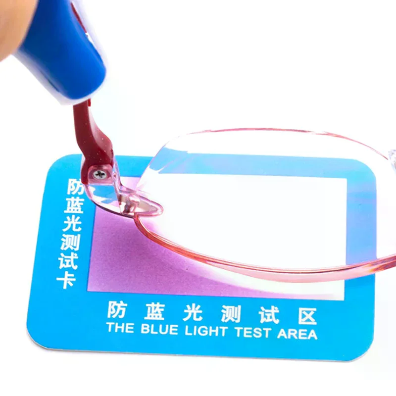 10pcs Polarized Electronic Card /set Anti Blue Light Purple Test Card for Glasses Reusable