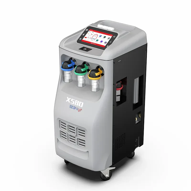 R1234YF Full Automotive Air Conditioning System X580 AC Station Recovery and Charging Refrigerant Machines