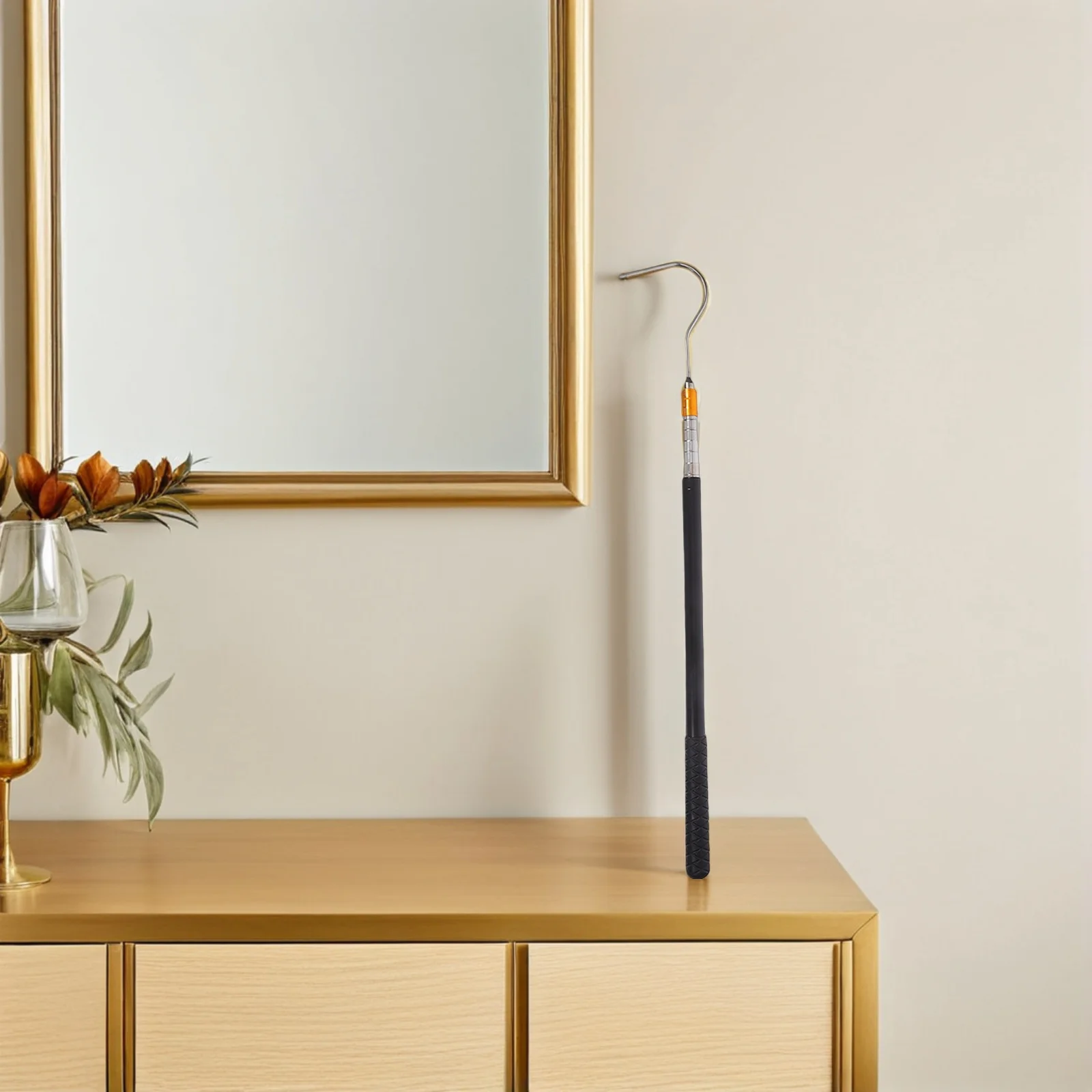 

2Pcs Attic Ladder Pull Down Hook Pole Telescopic Ladder Door Stairs Puller Rod Replacement for Loft Stairs Windows