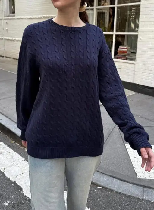 

Leisure Vacation Solid Color Long Sleeved Base Sweater Woolen Women's Clothing 2025 Autumn and Winter