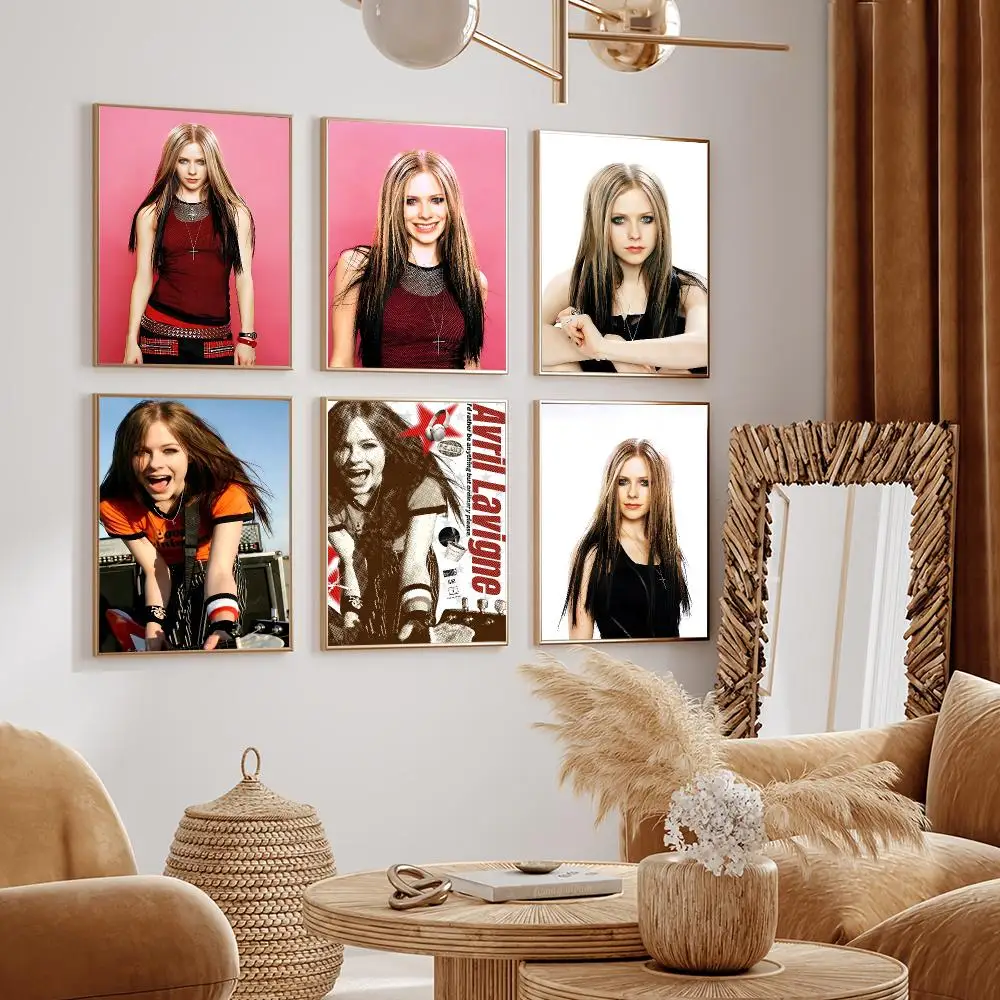 singer Avril Lavigne Trendy Classic HD Self-Adhesive Waterproof Art Poster Room Decor, New Arrival On Sale