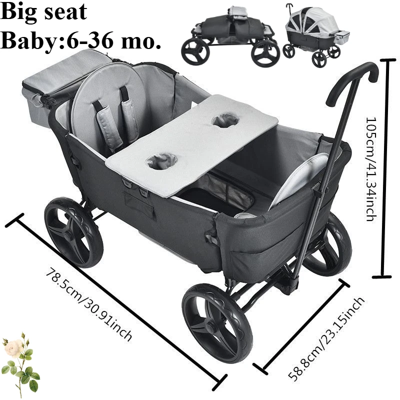 

Twin Trailers stroller Camping and Walking Babies Outdoor Foldable Travel RacksMutiple parm