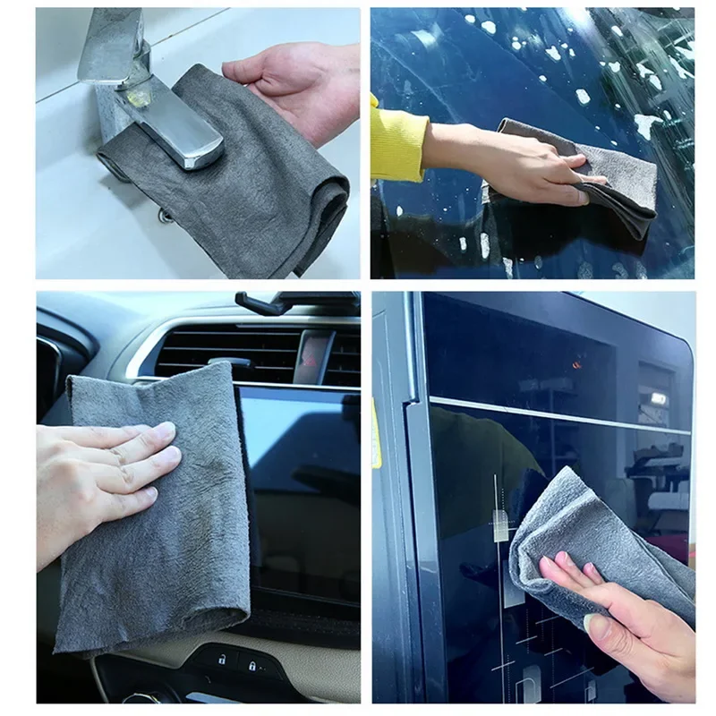 Thickened Magic Cleaning Cloth Microfiber Glass Clean Towel Reusable Washable Lint-free Cleaning Rags for Kitchen Glass Car