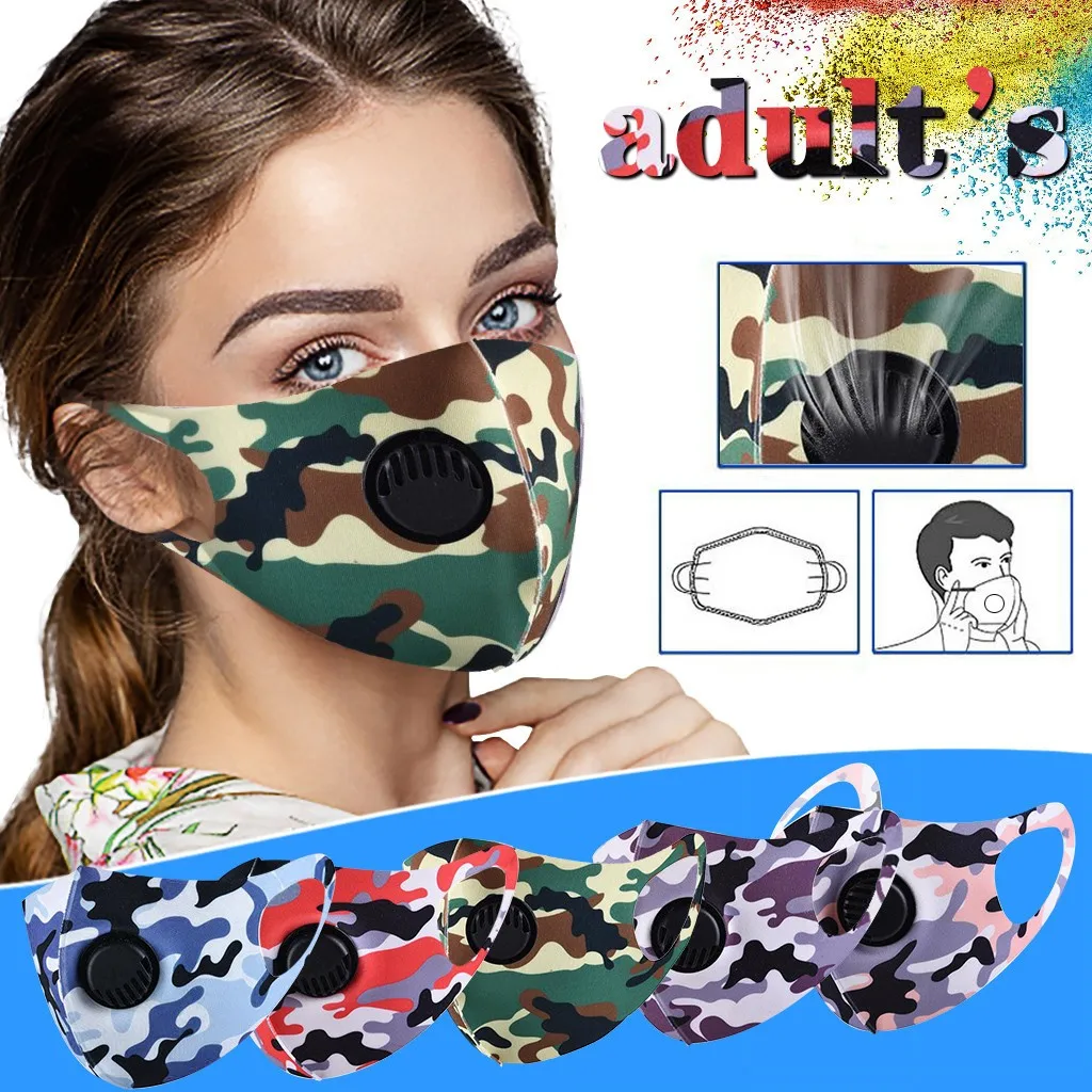 Outdoor Camouflage Style Fashionable Adult Mask Advanced Activated Carbon Filtration Breathable And Comfortable Face Mask