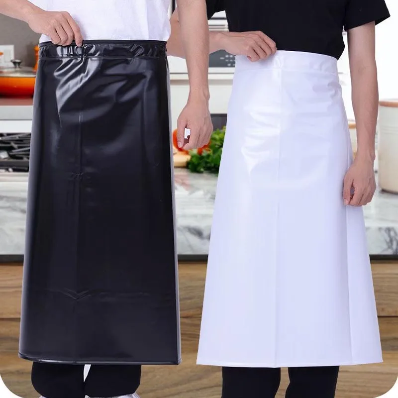 

PVC Waterproof Thickened Plastic Skirt Oil Proof Antifouling Half Body Apron Buckle Type Waistband Unisex LeakProof Diaper Skirt