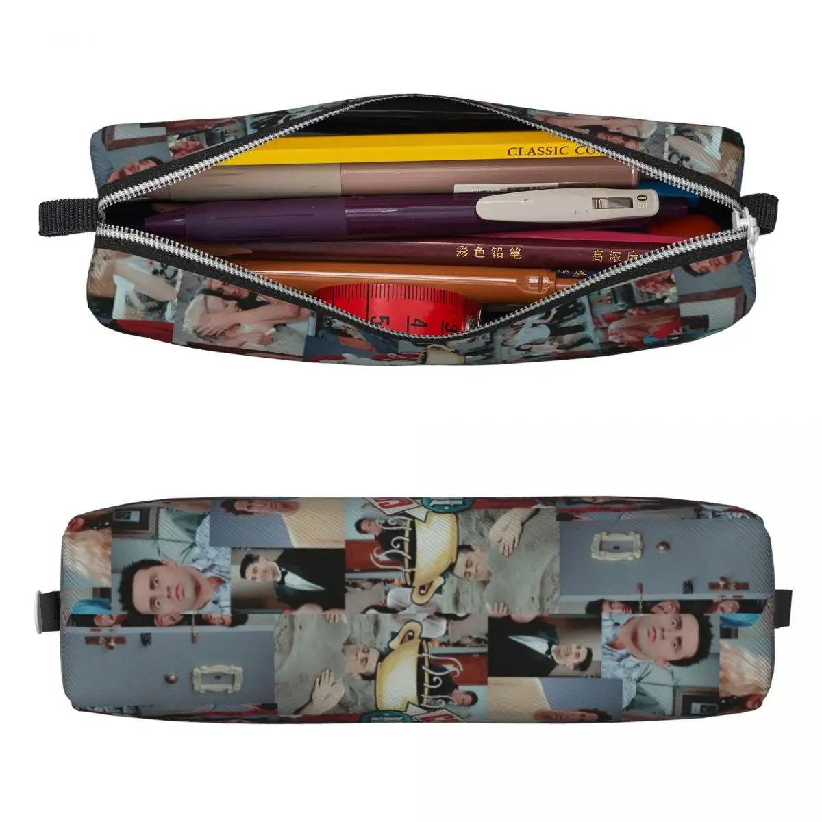 Friends TV Show Pencil Case American Central Perk Pencil Box Pen Box Kids Big Capacity Bags School Supplies Zipper Stationery