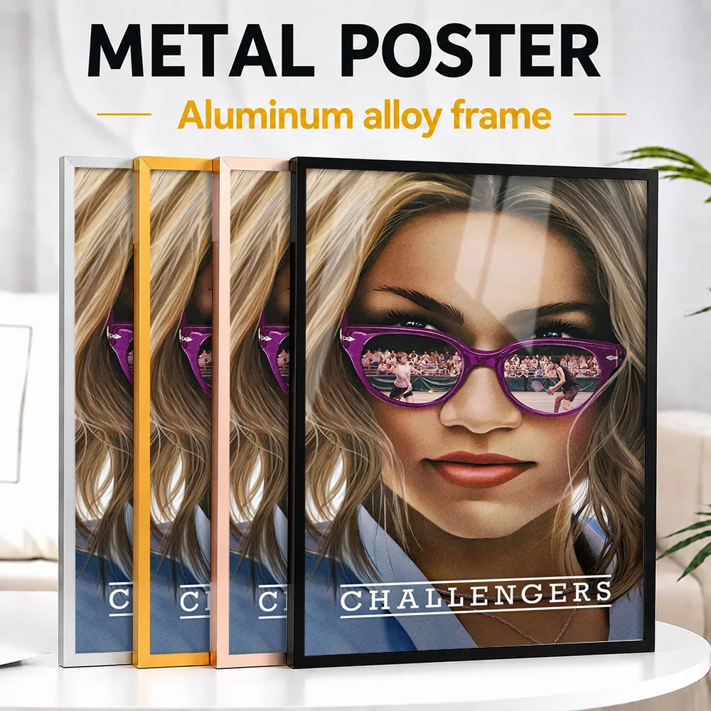 Challengers Movie Metal Poster With Aluminum Alloy Frame Personalized Photo Dynamic Grand Slam Style Wall Art For Living Room