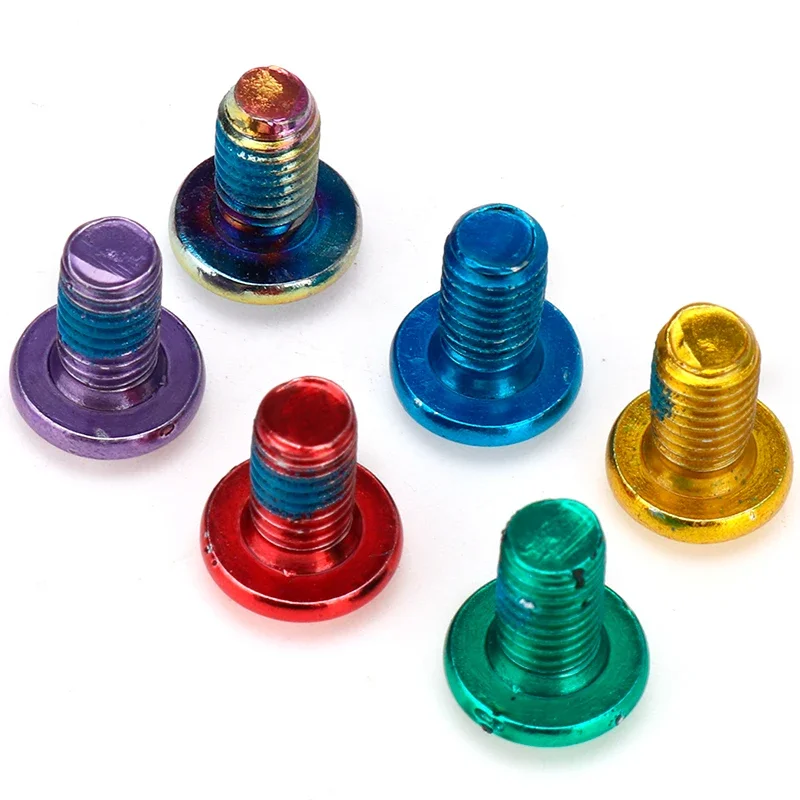 Tornillos de disco de freno para bicicleta de montaña, piezas de 12 piezas, Rotor de colores, accesorios de fijación, T25, M5 x 9MM